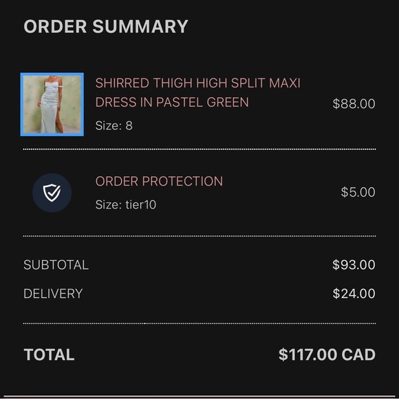 NWT Oh Polly! Shorted Thigh High Split Maxi Dress in Mint Green Size 8 - Picture 9 of 9